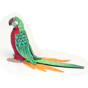 hansa Red and Green Parrot Plush