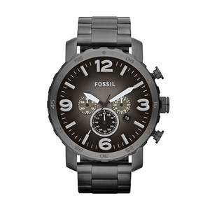 Mens Nate Smoke Stainless Steel Watch Gunmetal Fade Dial