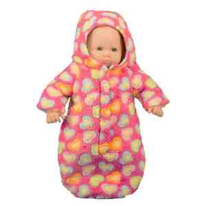 The Queen's Treasures 15 Inch Baby Doll Soft Plush Bitty Bunting Snow Suit Pink - Also Sold Separately for Twins in Purple