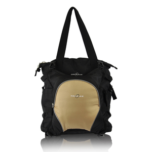 Obersee Innsbruck Diaper Bag Tote with Detachable Cooler - Black/ Sand