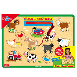 TS Shure Farm Fun Wooden Magnetic Magic Wand Puzzle