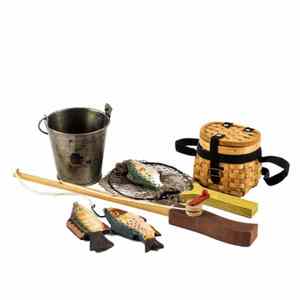 The Queen's Treasures Fishing Adventure Set (Fishing Pole, Net, Pail and 3 Fish) for 18" American Girl® Doll Accessories