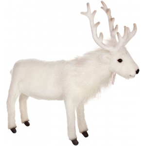 hansa White Reindeer Plush