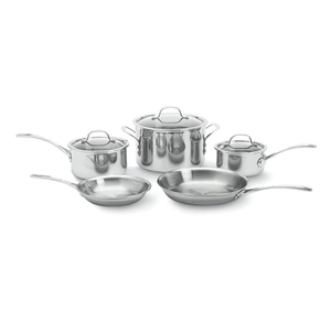 Tri-Ply Stainless Steel 8pc Cookware Set