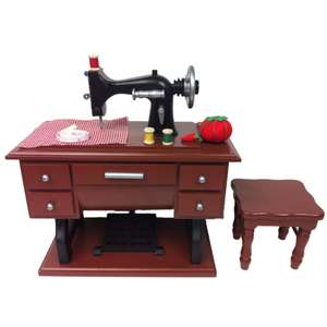 The Queen's Treasures 1930 Style Sewing Machine Set & Stool for 18 Inch Dolls & American Girl®