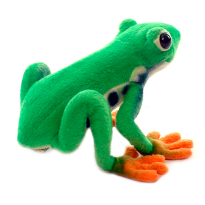 hansa Green Tree Frog 7 Inch Plush
