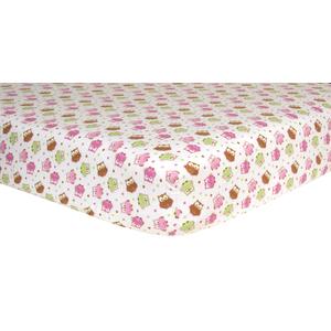 Crib Sheet - Owl Print Flannel