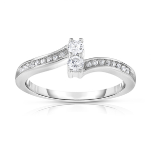 10K  1/4Ctw Diamond Ring - Size 7 Only