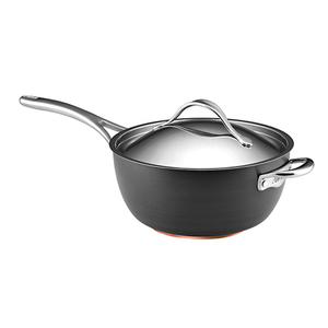 5.5qt Nouvelle Copper Hard Anodized Saucepan w/ Lid