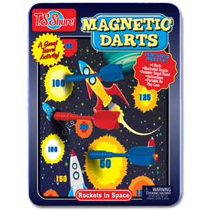 TS Shure Rockets in Space Magnetic Dart Game Tin
