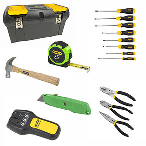 Stanley Tool Kit with 19" Tool Box