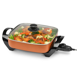 11" Nonstick Electric Skillet Copper