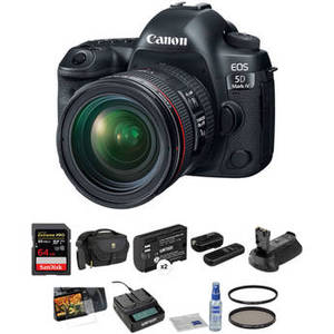 EOS 5D Mark IV DSLR Camera with 24-70mm f/4L Lens Deluxe Kit