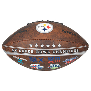 Wilson Pittsburgh Steelers Commemorative Championship 9-Inch Leather Football