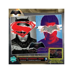 Buffalo Games & Puzzles Batman V Superman Glow-in-the-Dark Jigsaw Puzzle: 1000 Pcs