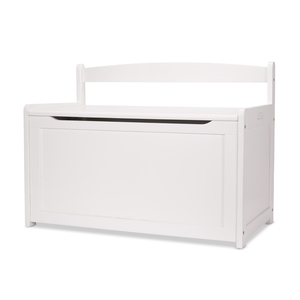 Wooden Toy Chest White