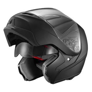 Modular Helmet with Sun Shield (Matte Black, Large)
