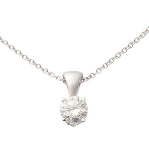 14k White Gold Diamond Necklace .15ct