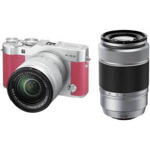X-A3 Mirrorless Digital Camera with 16-50mm and 50-230mm Lenses Kit (Pink)