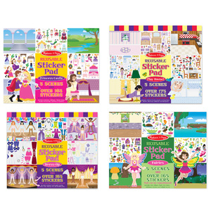 Melissa & Doug Reusable Sticker Pad Bundle - Fairy  Princess  Dress-Up  and Play House