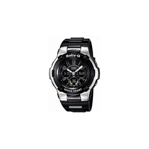 Ladies Baby-G Shock Ana-Digi Stainless Steel Watch Black