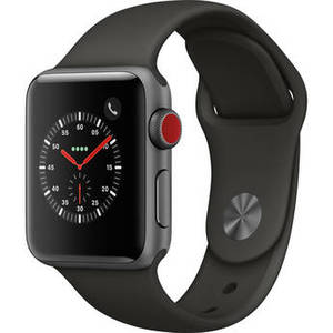 Watch Series 3 38mm Smartwatch (GPS + Cellular, Space Gray Aluminum Case, Gray Sport Band)