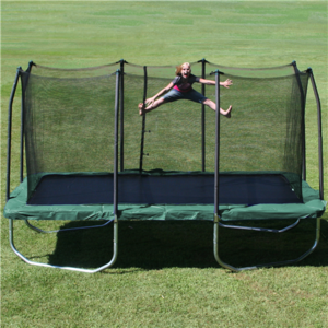 Skywalker 8x14' Rectangle Trampoline with Blue Spring Pad