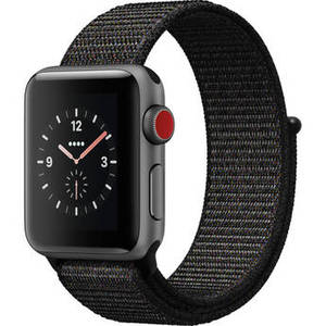 Watch Series 3 38mm Smartwatch (GPS + Cellular, Space Gray Aluminum Case, Black Sport Loop Band)