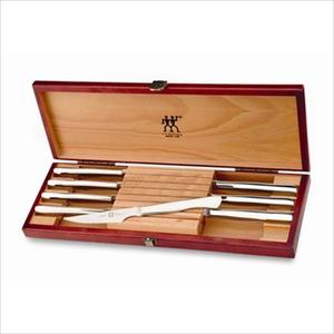 Stainless Steel 8-Piece Serrated Steak Knife Set with Case