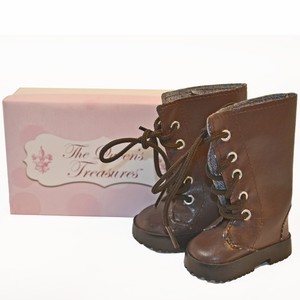 The Queen's Treasures Broown Lace-up Boots to fit 18" Girl Doll