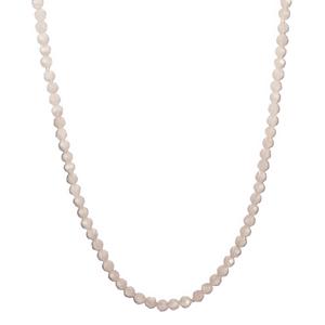 Lita Faceted Long Rose Quartz Beads Necklace
