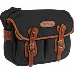Hadley Shoulder Bag Small (Black with Tan Leather Trim)
