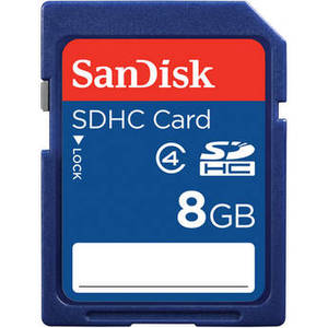 8GB SDHC Memory Card Class 4