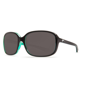 Ladies Riverton Shiny Black & Kiwi Sunglasses w/ Coper Silver 580P Lens