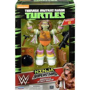 WWE Donatello as Ultimate Warrior - Teenage Mutant Ninja Turtles 2 TMNT Ninja Superstars Toy Wrestling Action Figure