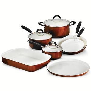 Style Ceramica_01 10pc Cookeware Set Metallic Copper