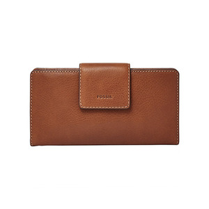 Emma RFID Tab Clutch Brown