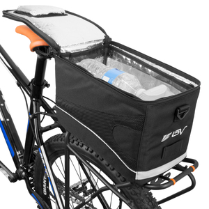BV Insulated Black Rear Trunk Cooler Bag Shoulder Strap Quick-Access Lid
