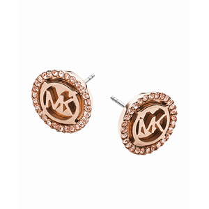Logo Rose Gold-Tone Stud Earrings