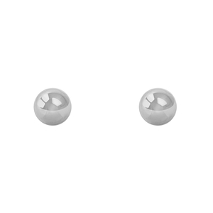 Sterling Silver 6mm High Polish Ball Stud Earrings