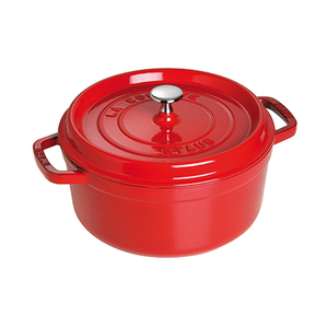 Cast Iron 4 Qt Round Cocotte Cherry