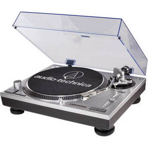 AT-LP120USB Direct Drive Professional DJ Turntable with USB Output (Silver)