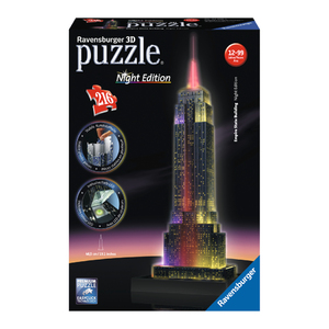 Ravensburger 3D Puzzle - Empire State Building - Night Edition: 216 Pcs