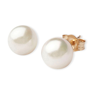 Pearl Earrings 7mm - White