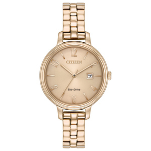 Ladies Chandler Eco-Drive Rose Gold-Tone Watch Rose Gold Dial