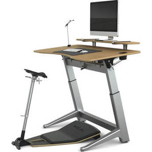 Locus Bundle Pro with White Oak Desk, Matte Black Seat, Anti-Fatigue Mat & Accessories (30 x 60")
