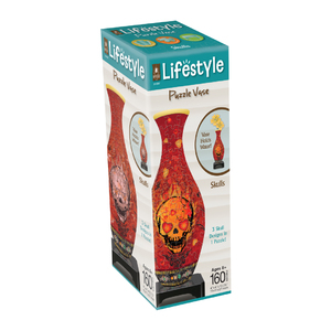 Bepuzzled Lifestyle 3D Puzzle Vase - Skulls: 160 Pcs