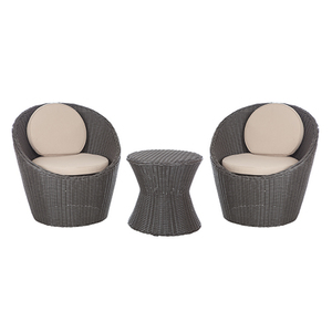 Bella Bollo Round Wicker 3pc Bistro Set