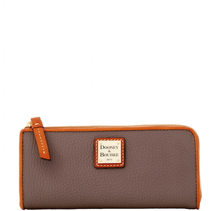 Pebble Grain Zip Clutch