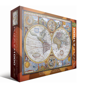 EuroPuzzles Antique World Map: 1000 Pcs